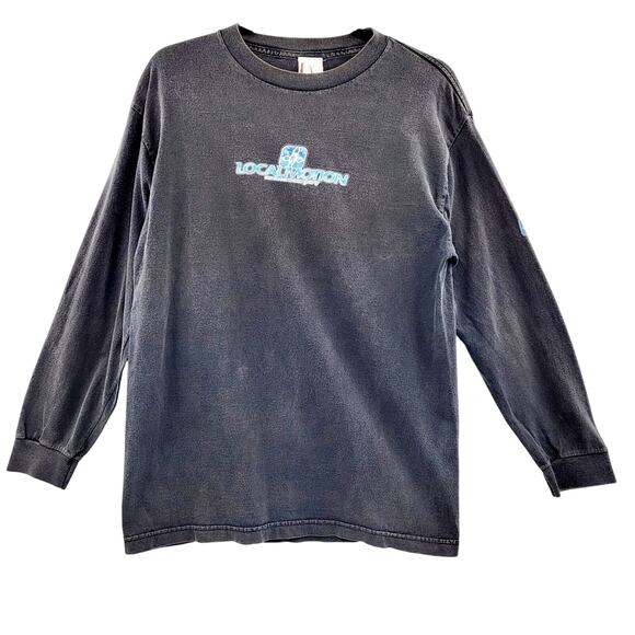Vintage Local Motion Surfboard Company Faded Black & Blue T-Shirt Men's Sz M - Picture 2 of 9